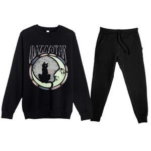 Mazzy Star Moon And Cat Premium Crewneck Sweatsuit Set