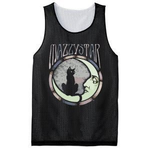 Mazzy Star Moon And Cat Mesh Reversible Basketball Jersey Tank