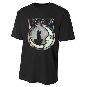 Mazzy Star Moon And Cat Performance Sprint T-Shirt