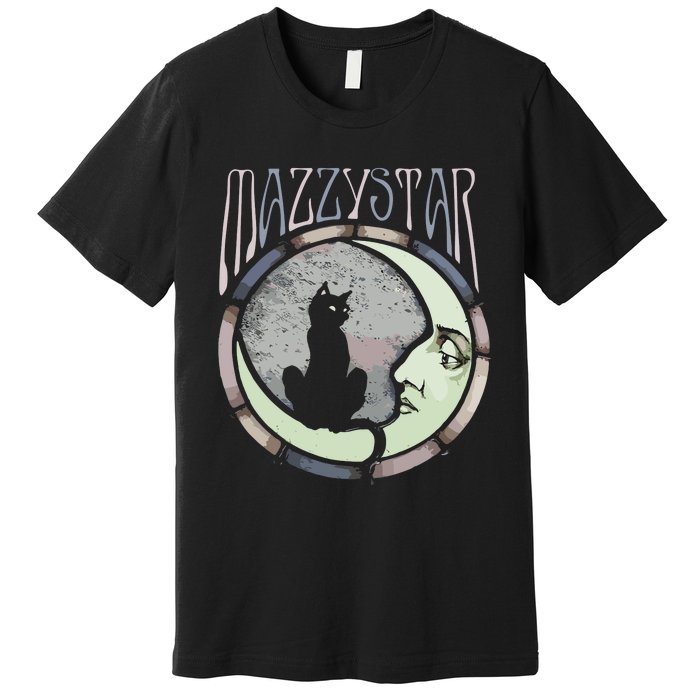 Mazzy Star Moon And Cat Premium T-Shirt