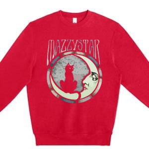 Mazzy Star Moon And Cat Premium Crewneck Sweatshirt