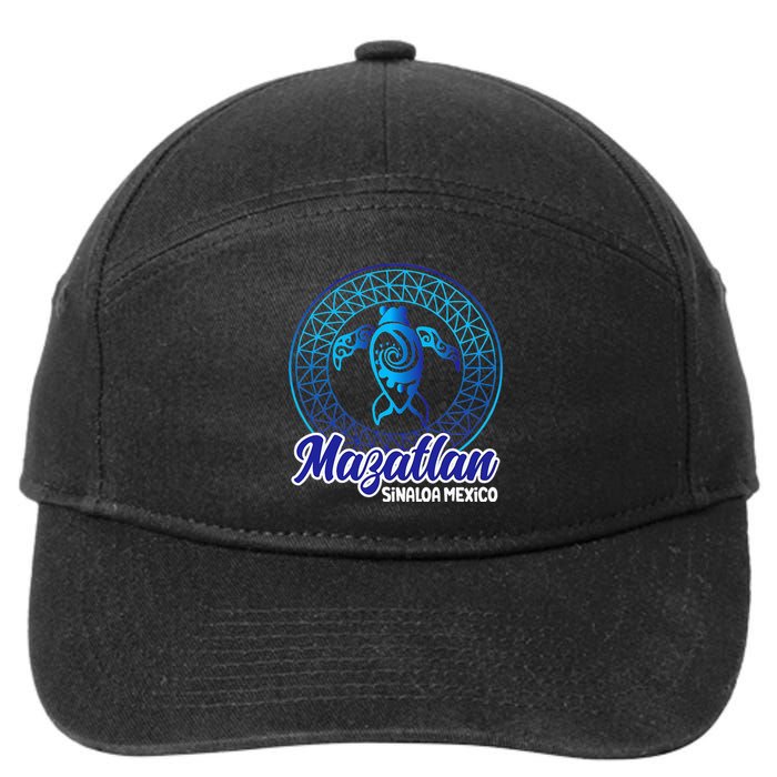 Mazatlan Sinaloa Mexico Souvenirs Baja California Turtles 7-Panel Snapback Hat