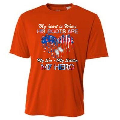 My Son My Soldier My Hero Veteran Military Gift Cooling Performance Crew T-Shirt