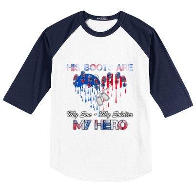 My Son My Soldier My Hero Veteran Military Gift Baseball Sleeve Shirt