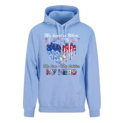 My Son My Soldier My Hero Veteran Military Gift Unisex Surf Hoodie