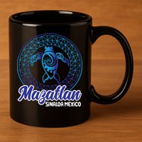 Mazatlan Sinaloa Mexico Souvenirs Baja California Turtles 11oz C Handle Ceramic Mug