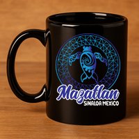 Mazatlan Sinaloa Mexico Souvenirs Baja California Turtles 11oz C Handle Ceramic Mug