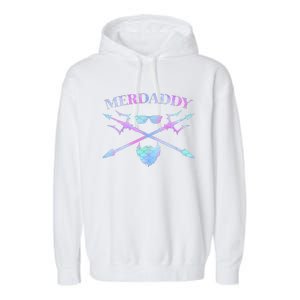 Merdaddy Security Merman Merdad Daddy Costume Fathers Day Garment-Dyed Fleece Hoodie