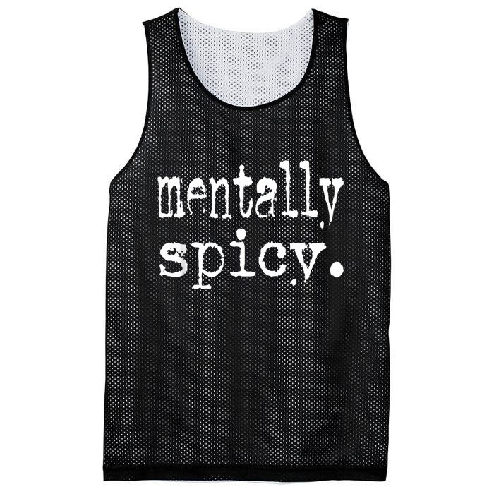 mentally spicy Mesh Reversible Basketball Jersey Tank