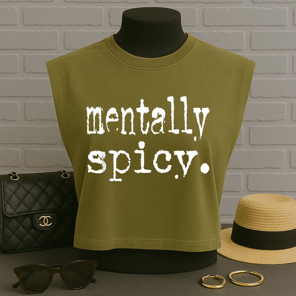 mentally spicy Garment-Dyed Women's Muscle Tee