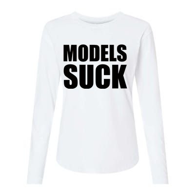 Models Suck Womens Cotton Relaxed Long Sleeve T-Shirt