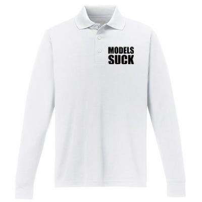 Models Suck Performance Long Sleeve Polo