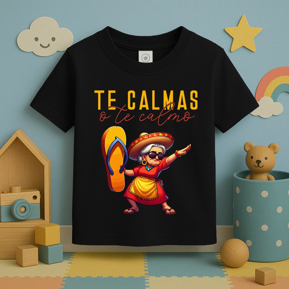 Mexican Spanish Mother Mom Expression Te Calmas O Te Calmo. Toddler T-Shirt
