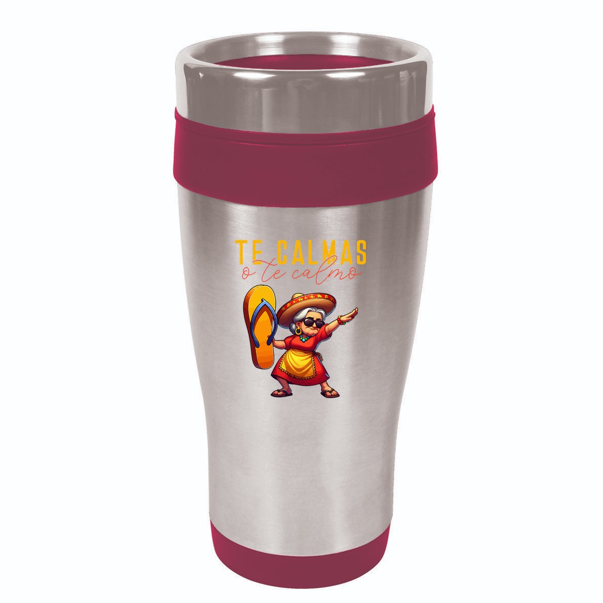 Mexican Spanish Mother Mom Expression Te Calmas O Te Calmo. 16oz Travel Tumbler
