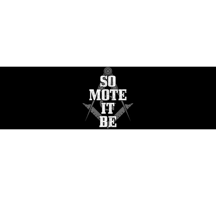 Mason So Mote It Be Freemason Masonic Square & Compass Bumper Sticker