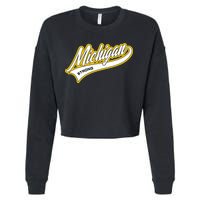 Michigan Strong Cropped Pullover Crew