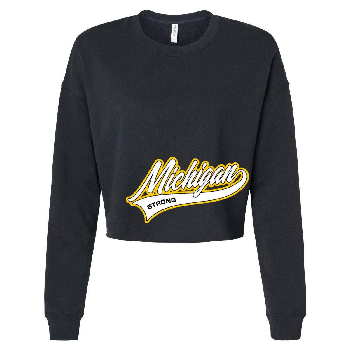 Michigan Strong Cropped Pullover Crew