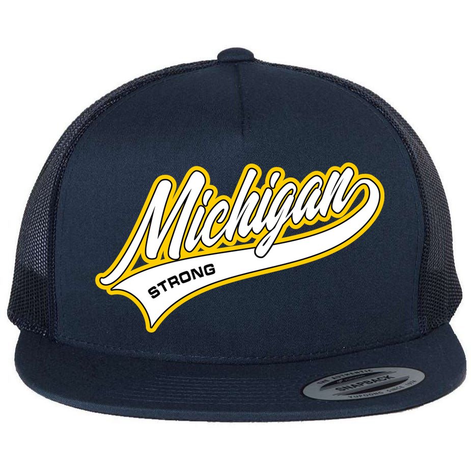 Michigan Strong Flat Bill Trucker Hat
