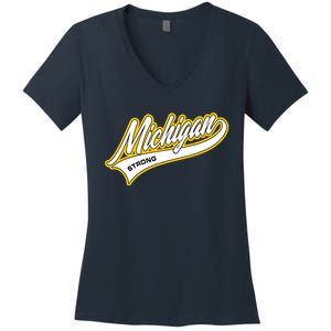 Michigan Strong Women's V-Neck T-Shirt