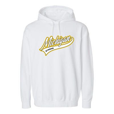 Michigan Strong Garment-Dyed Fleece Hoodie