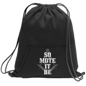 Mason So Mote It Be Freemason Masonic Square & Compass Sweatshirt Cinch Pack Bag