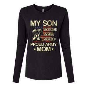 My Son My Soldier My Pride My Hero Proud Mom Womens Cotton Relaxed Long Sleeve T-Shirt