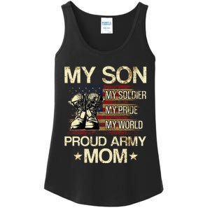 My Son My Soldier My Pride My Hero Proud Mom Ladies Essential Tank