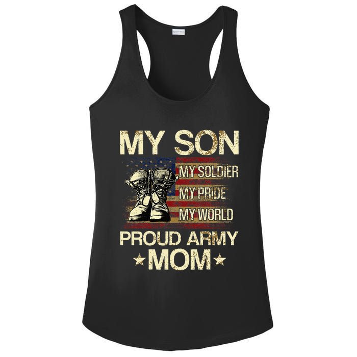 My Son My Soldier My Pride My Hero Proud Mom Ladies PosiCharge Competitor Racerback Tank