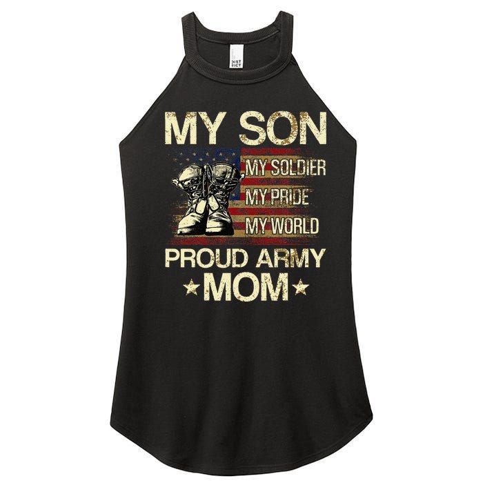 My Son My Soldier My Pride My Hero Proud Mom Women's Perfect Tri Rocker Tank