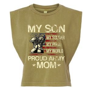 My Son My Soldier My Pride My Hero Proud Mom Garment-Dyed Women's Muscle Tee