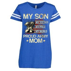 My Son My Soldier My Pride My Hero Proud Mom Enza Ladies Jersey Football T-Shirt