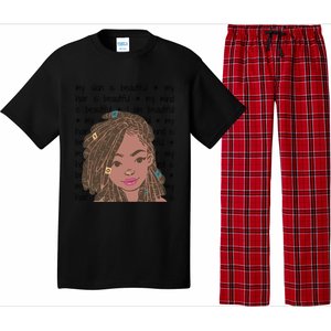 My Skin My Hair Is Beautiful Black Black History Month Cute Gift Pajama Set