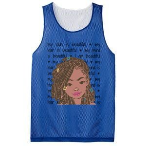 My Skin My Hair Is Beautiful Black Black History Month Cute Gift Mesh Reversible Basketball Jersey Tank