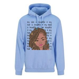 My Skin My Hair Is Beautiful Black Black History Month Cute Gift Unisex Surf Hoodie