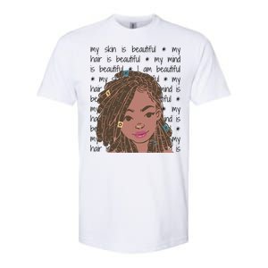 My Skin My Hair Is Beautiful Black Black History Month Cute Gift Softstyle CVC T-Shirt