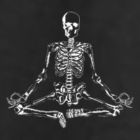 Meditating Skeleton Cool Comfort Performance Bucket Hat