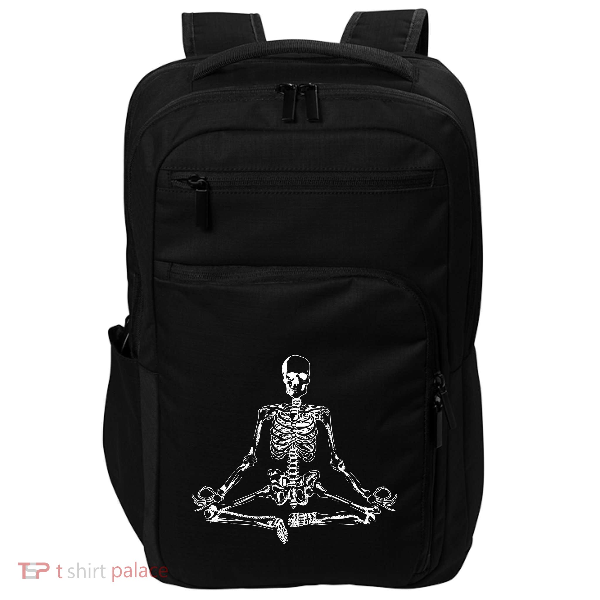 Meditating Skeleton Impact Tech Backpack