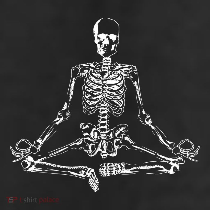 Meditating Skeleton Adult Drive Performance Visor