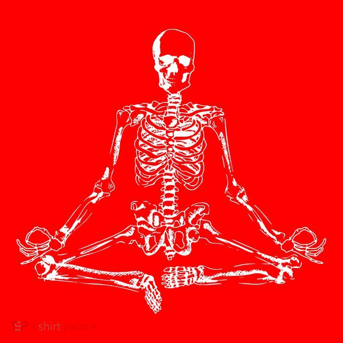 Meditating Skeleton Apron