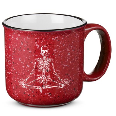 Meditating Skeleton 15oz Campfire Ceramic Mug