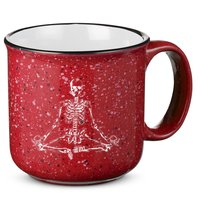 Meditating Skeleton 15oz Campfire Ceramic Mug