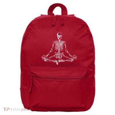 Meditating Skeleton 16 in Basic Backpack