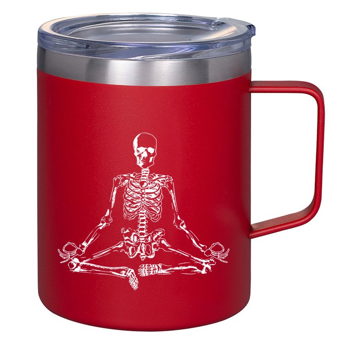 Meditating Skeleton 12oz Stainless Steel Coffee Mug