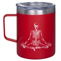 Meditating Skeleton 12oz Stainless Steel Coffee Mug