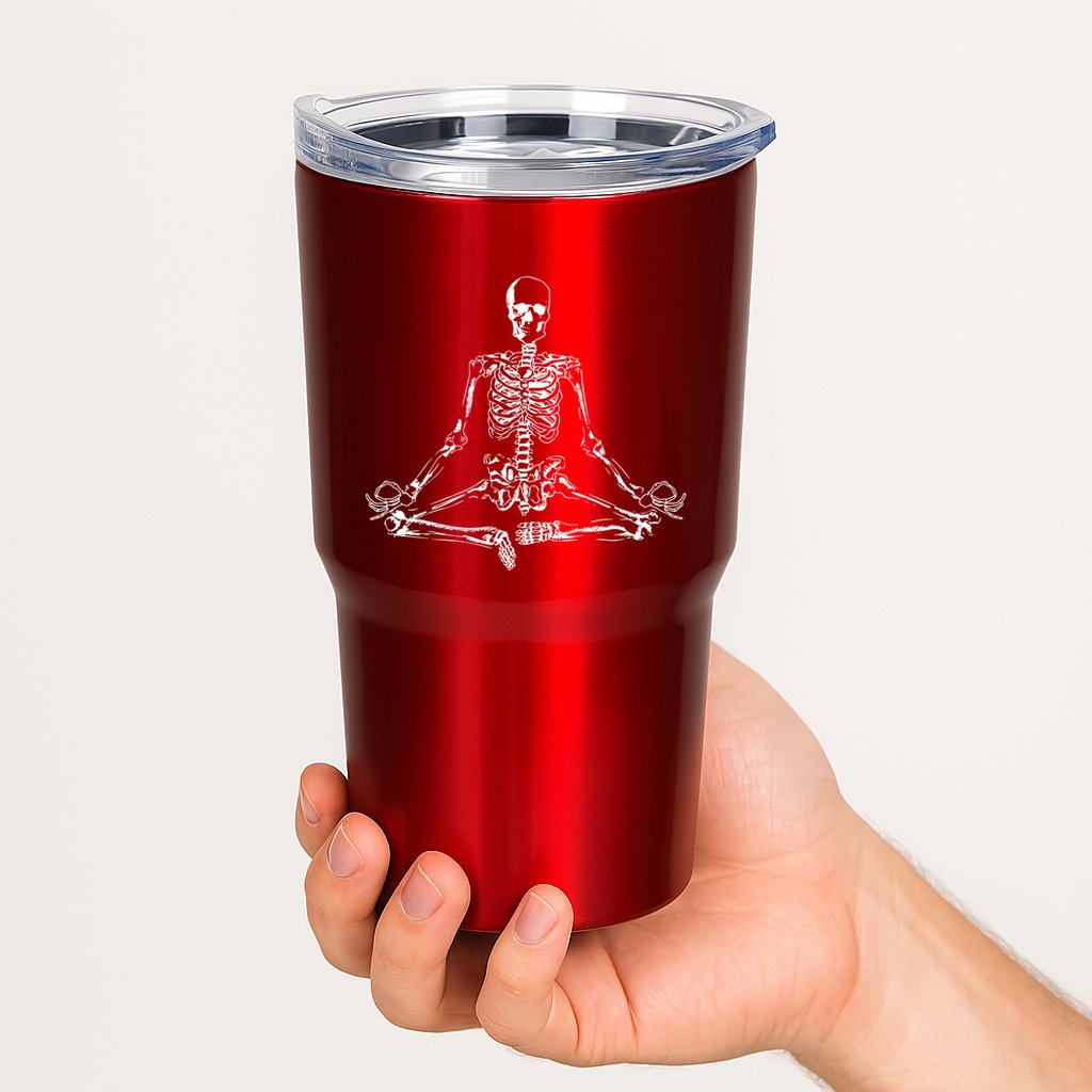 Meditating Skeleton Tumbler