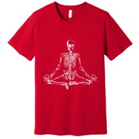 Meditating Skeleton Premium T-Shirt