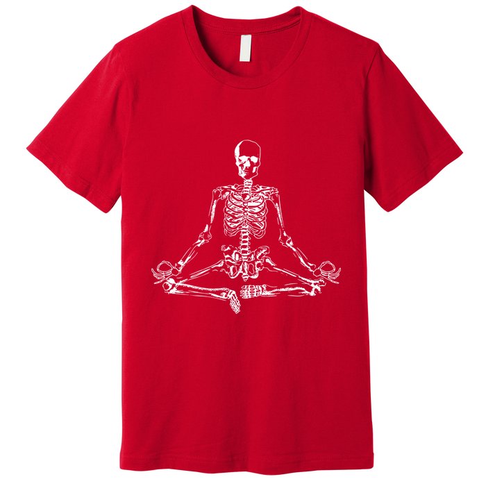 Meditating Skeleton Premium T-Shirt