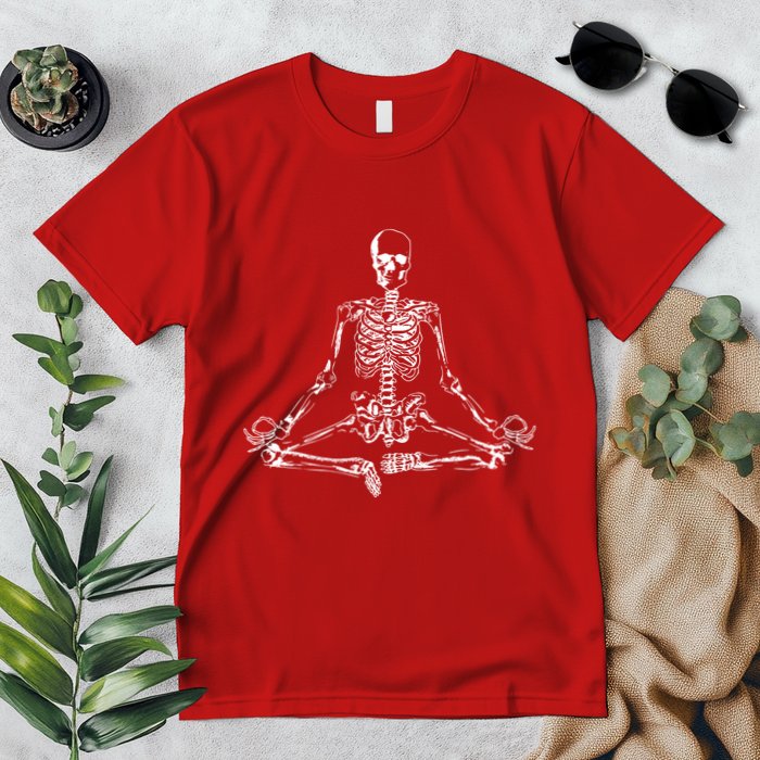 Meditating Skeleton Premium T-Shirt