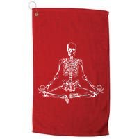 Meditating Skeleton Golf Towel