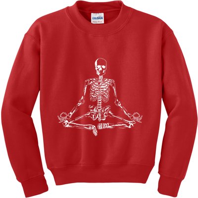 Meditating Skeleton Kids Sweatshirt